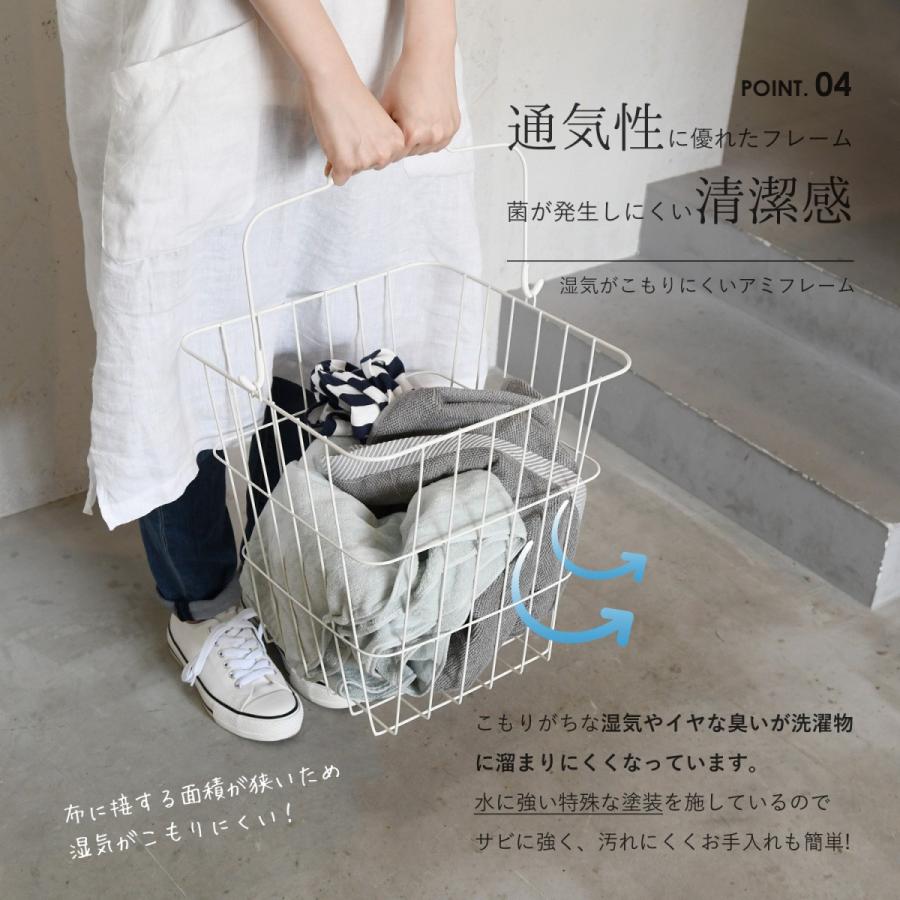 ランドリーバスケット 3段 スクエアタイプ 大容量 洗濯カゴ キャスター