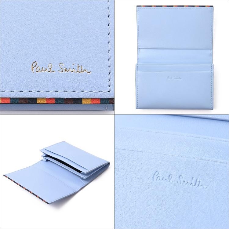 ポールスミス Paul Smith 名刺入れ カードケース メンズ ブライトストライプトリム SS24 レザー 牛革 名入れ 813005 P844｜mrg-japan｜07