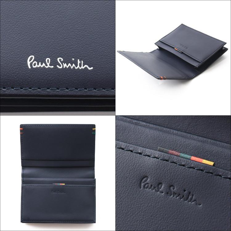 ポール・スミス 名刺入れ 黒 レザー Paul Smith（ポール・スミス） 【名入れ】ポールスミス 名刺入れ