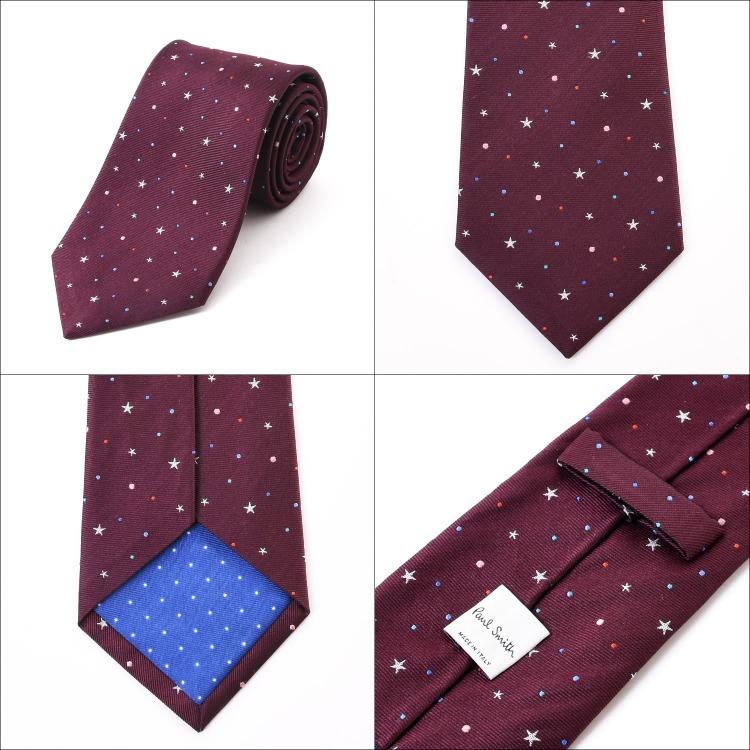 Paul Smith ポールスミス ネクタイ 星 ドット 名入れ 刺繍 Paul Smith ポールスミス ネクタイ 星 ドット 名入れ 刺繍
