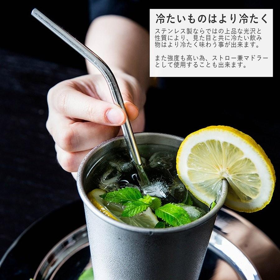 ステンレスストロー 4本セット ブラシ ケース 金属 ステンレス