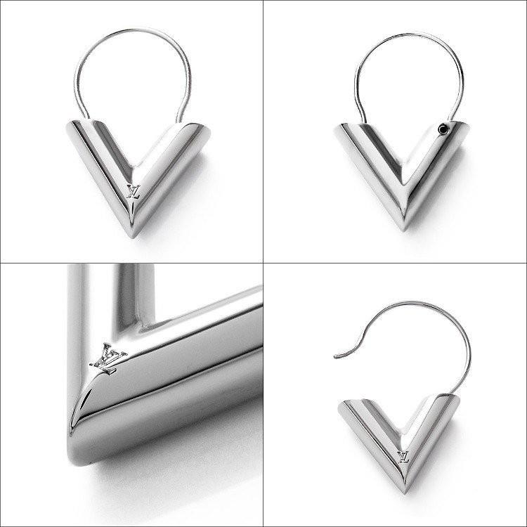 Louis Vuitton V Essential V Hoop Earrings (M63199)
