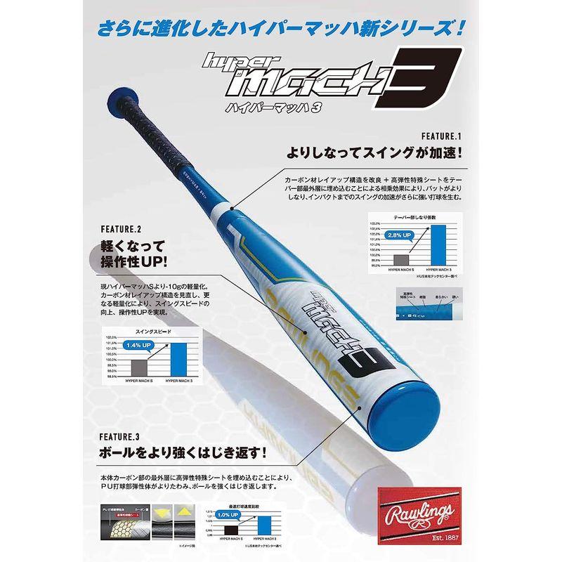ローリングス(Rawlings) 野球 軟式 軟式バット 少年軟式用 ジュニア HYPERMACH 3(ジュニア ハイパーマッハ 3) ミド ジュニア Rawlings 野球 軟式 軟式バット 少年軟式用 HYPERMACH ハイパーマッハ ミド