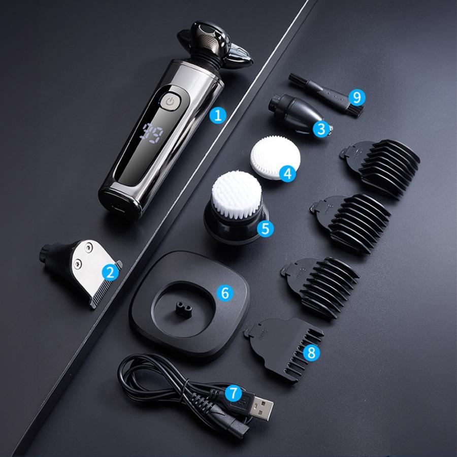 電気シェーバー 髭剃り 3D回転式 シェーバー USB充電式 IPX7防水 丸洗い可能 LED電池残量表示 多機能 携帯 鼻毛カッタ ひげそり 父の日｜mrk-st｜18
