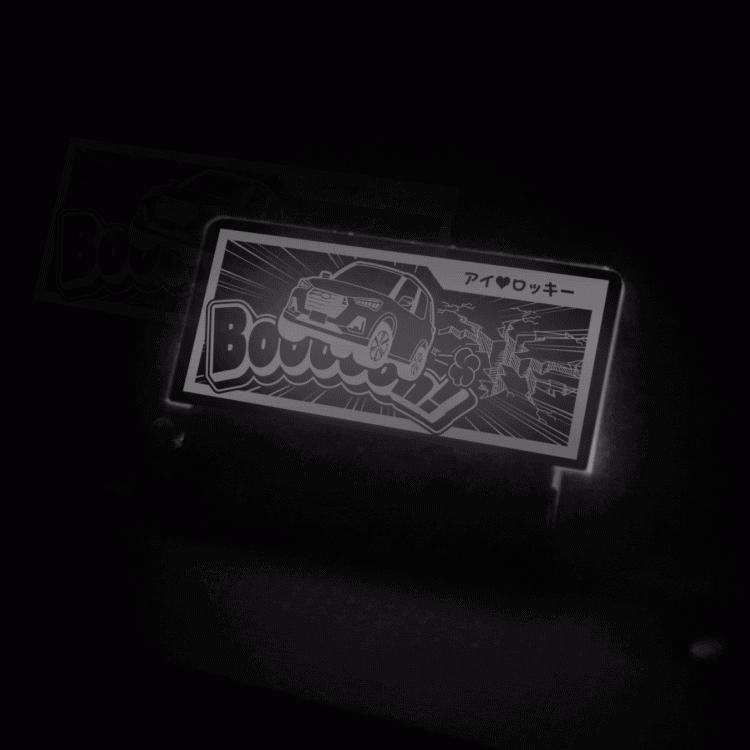 ダミーセキュリティ アクリルプレート led 点滅 汎用 アクセサリー 
