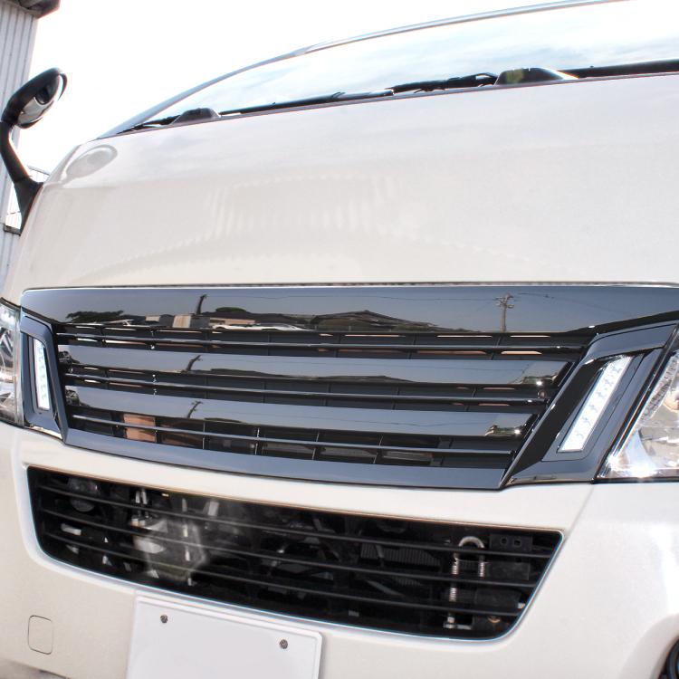 日産 キャラバン NV350 E26 前期 パーツ フロントグリル LED トリム