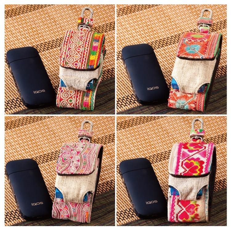 アイコス ケース チェンマイ モン族生地刺繍生地アンティーク布