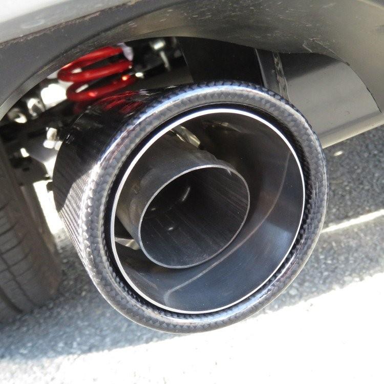 直送商品 マフラーカッター 汎用 パーツ 下向き カーボン