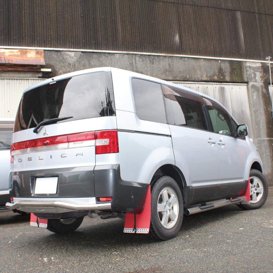 デリカ D5 マッドフラップ マッドガード オリーブグリーン フロント