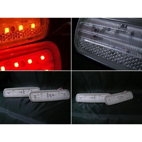 ランドクルーザー 100 ランクル100 ホイール ウッド シグナス LED リフレクター 48SMD クリアA 3WAY 車検対応シール付 CB｜mrkikaku2｜02