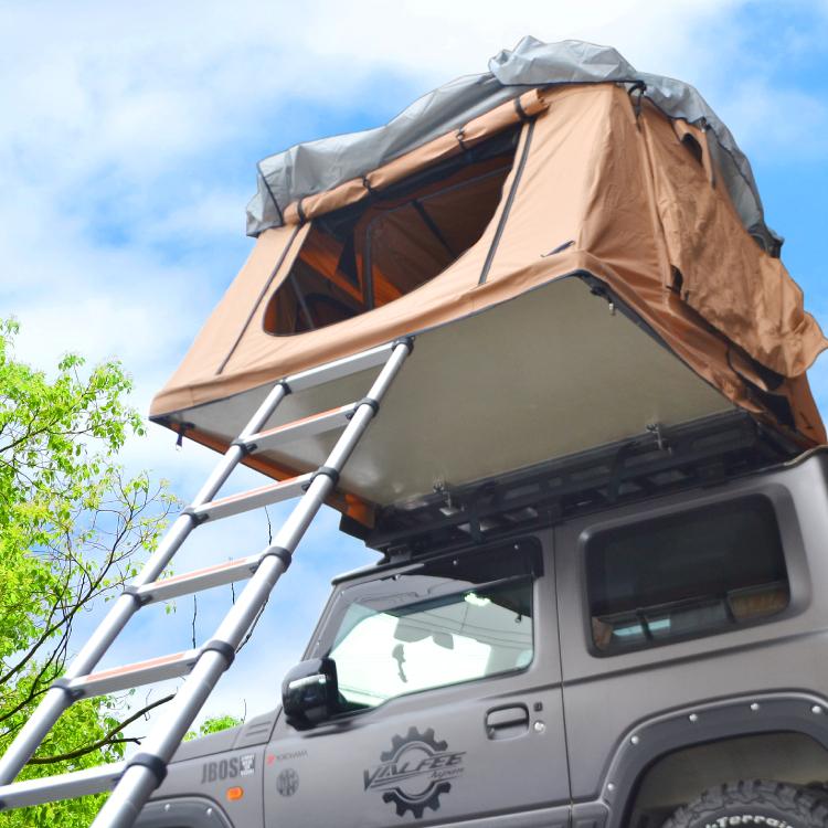 テント ルーフテント 車用 折りたたみ式 はしご ラダー キャンプ