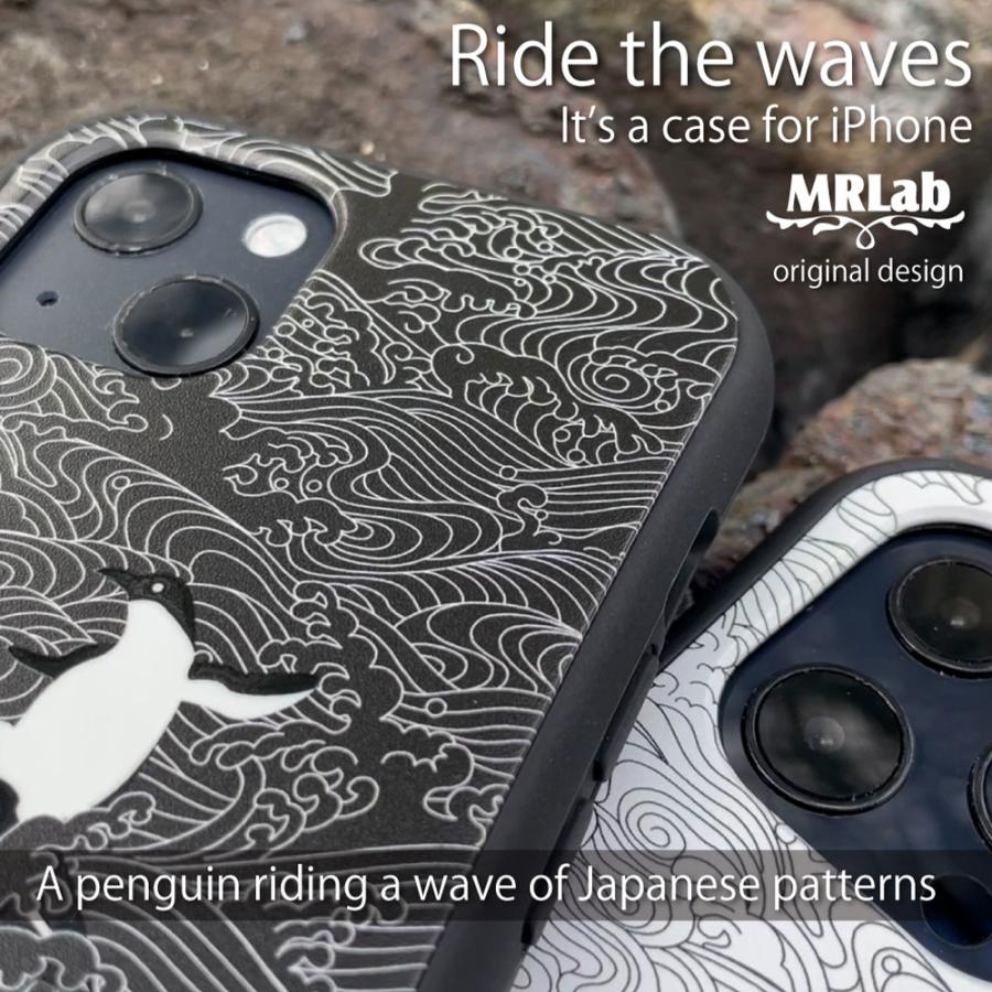 iPhone ケース ペンギン 海 波 和風 和柄  サーフィン 耐衝撃ケース 他機種対応 | iPhone 13 Pro | 01