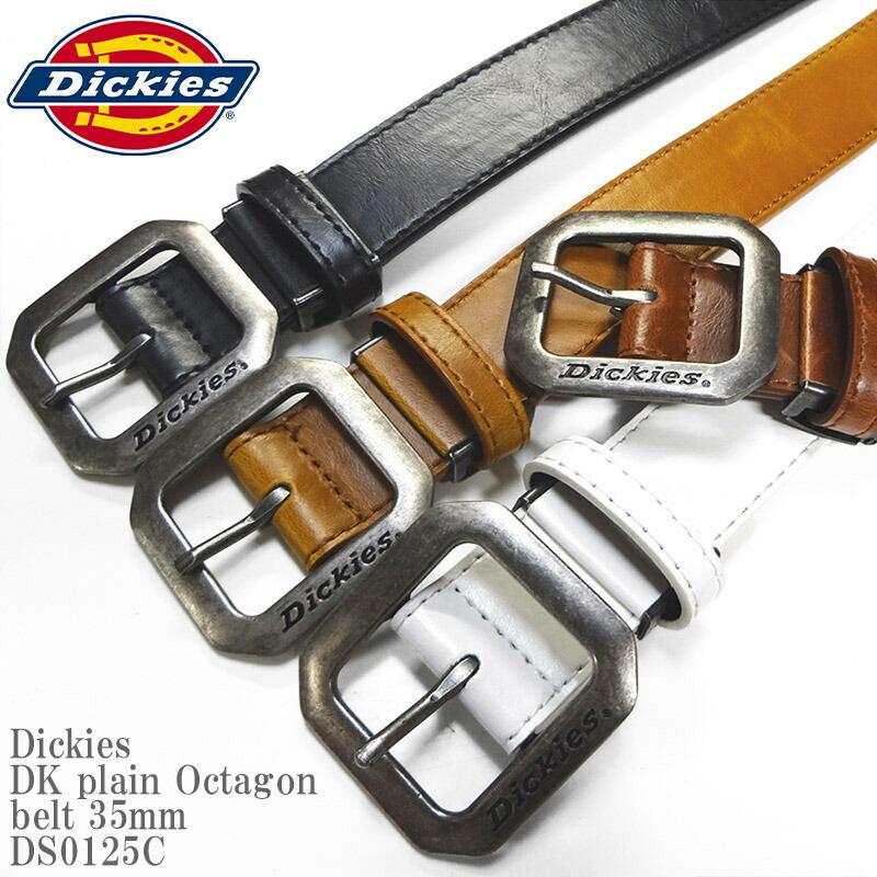 サイズ調整可能】Dickies ディッキーズ DK plain Octagon belt35mm