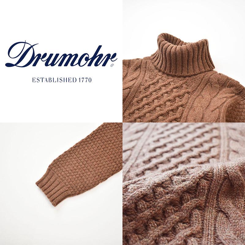 Drumohr ドルモア 4G Middle turtle neck cable knit D4W124 4ゲージ