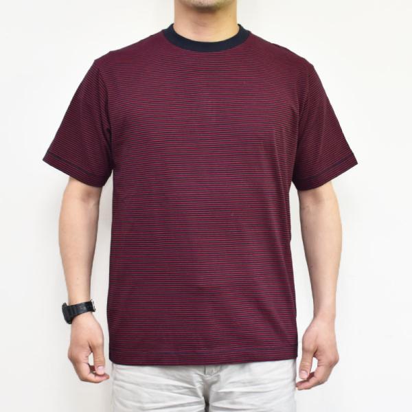 Tシャツ・カットソー Other Knit Border Short Sleeve T Shirt (3color) Healthknit short sleeve crew neck Narrow Border T-shirt