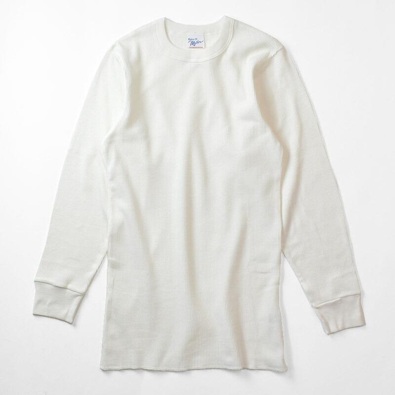 Robert P.Miller ミラー Cotton100％ Waffle Thermal crewneck