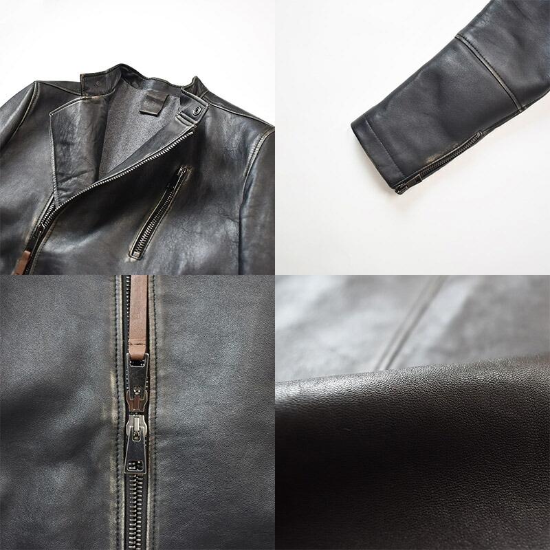 RUFFO ルッフォ MARLON lamb leather Biker jacket HUGE/051 RUFFO ルッフォ MARLON lamb leather Biker jacket HUGE/051