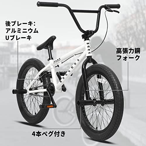 Bacchus BMX 自転車 20インチ フリースタイルBMXバイク スチール製ペグ付属 中級 