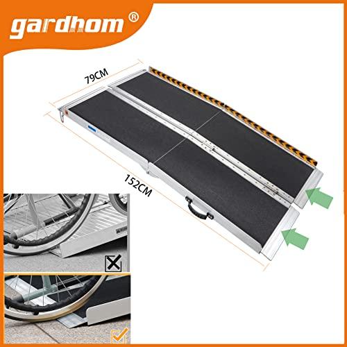 アルミスロープ 152CM, gardhom 段差解消スロープ 30CM 車椅子用 アルミスロープ 152CM, gardhom 段差解消スロープ 30CM 車椅子用
