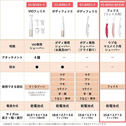 パナソニック フェイスシェーバー フェリエ ウブ毛 眉毛 白 ES-WF61-W