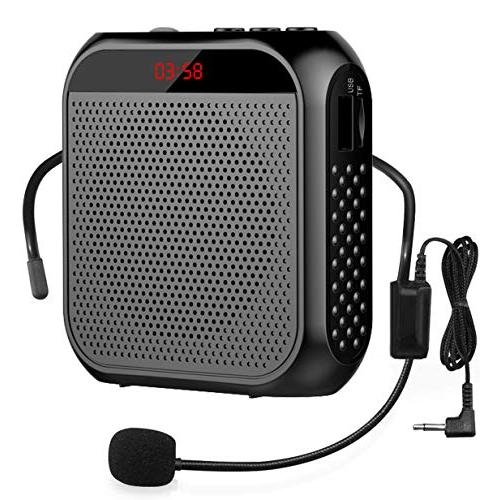 Yi Tong ポータブル 拡声器 ハンズフリー ヘッドセット マイク 付