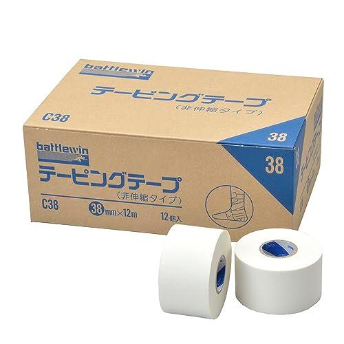 ニチバン バトルウィン テーピングテープ(非伸縮) 12巻入り 38mm×12m