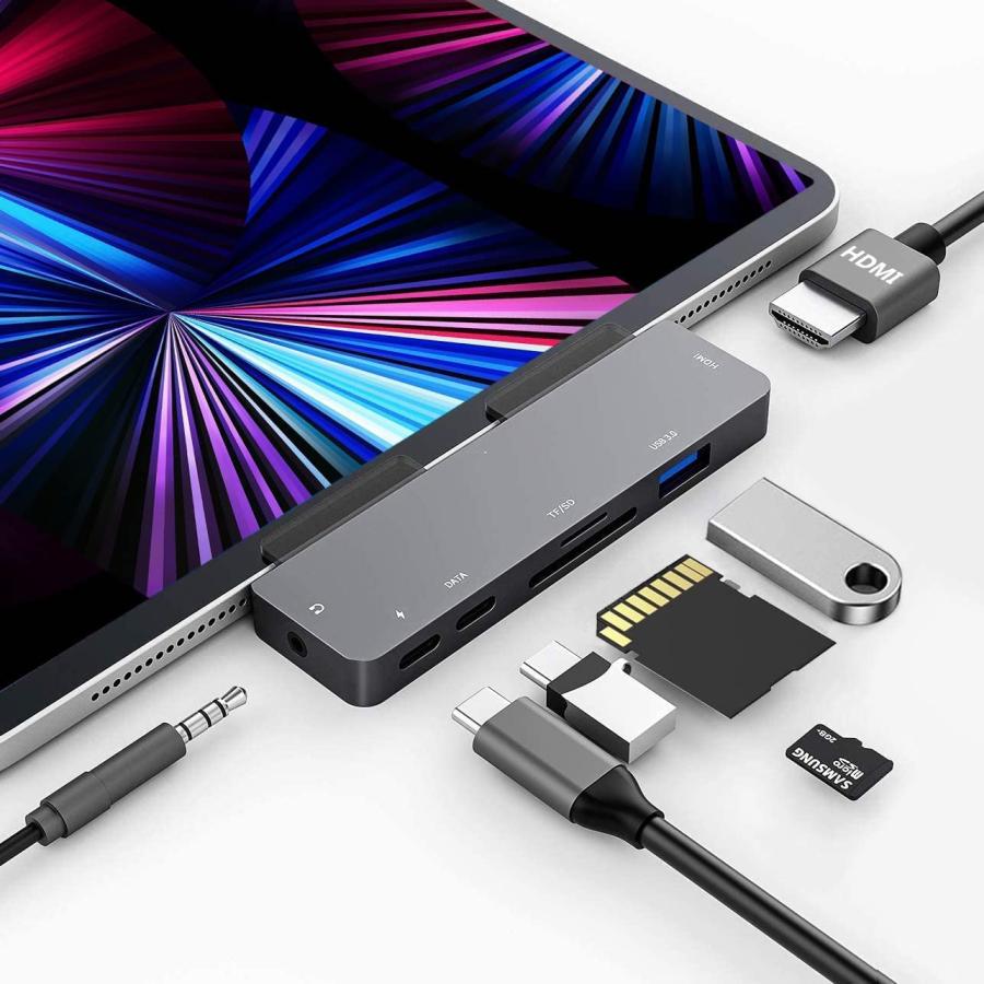 iPad本体 huba Amazon | 7in1最新iPad Pro 2022-2018/iPad Air 4/5/iPad Mini 6 専用