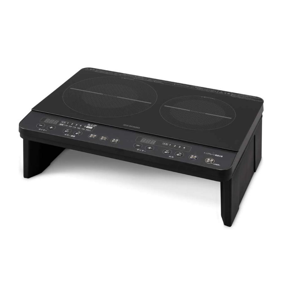 アイリスオーヤマ 2口 IHクッキングヒーター IHコンロ 工事不要 1400W
