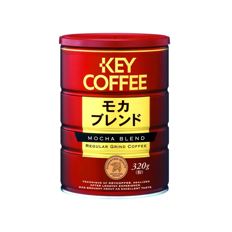 キーコーヒー 缶 モカブレンド 320g 1.0 個 : MRN's SHOP Yahoo!店