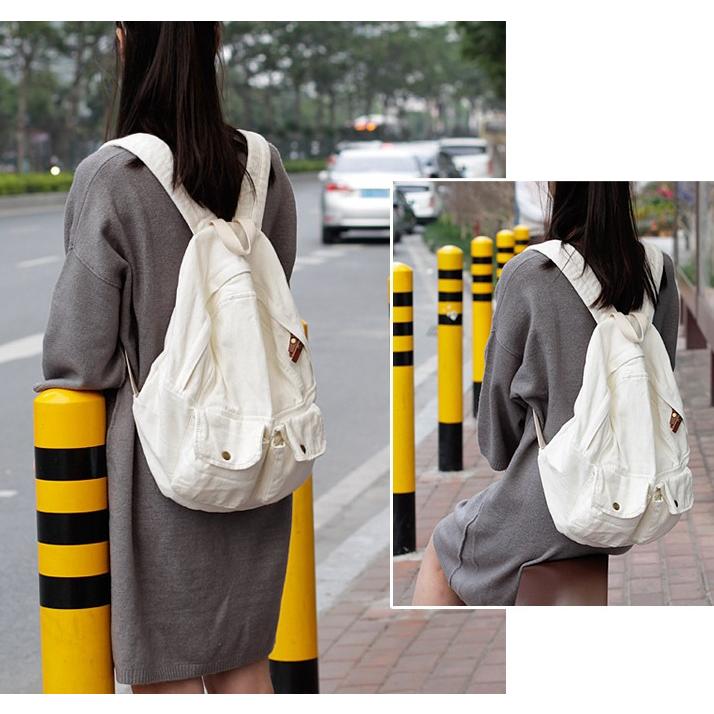 リュック レディース リュックサック 無地 バッグ 鞄 帆布 バックパック 大容量 ショルダバック かばん 黒 ブラック 白 ホワイト グレー Al171 Jane Errin 通販 Yahoo ショッピング