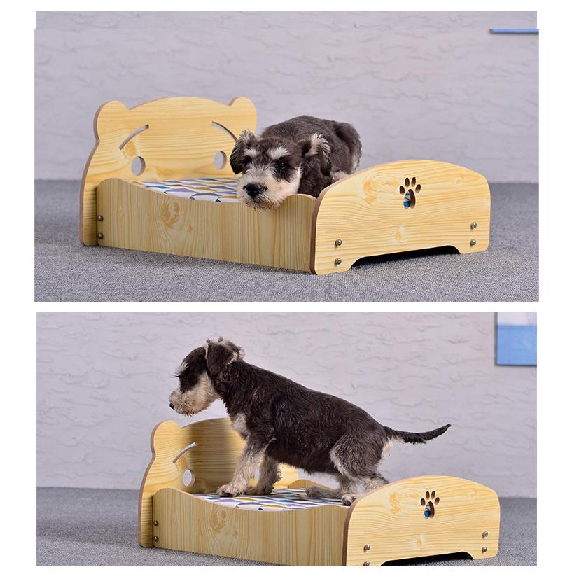 ペットベッド 木製 ベッドハウス 洗えるクッション付き ペット用 寝具 猫用 犬用 小型犬 中型犬 犬小屋 夏 木 くま 秋 春 グランドセール 北欧 冬 かわいい おしゃれ 天然木 熊