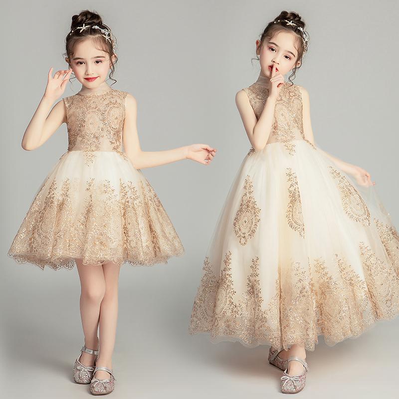 100~160 豪華 子供ドレス ピアノ発表会 バイオリン ロング 結婚式 キッズ フォーマルドレス 子どもドレス ジュニアドレス 100 110 120 130 140 150 160