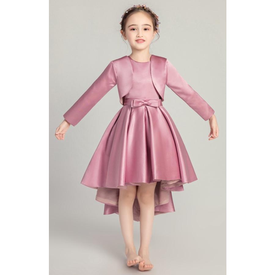 豪華 子供ドレス ピアノ発表会 バイオリン ロング 結婚式 キッズ フォーマルドレス ボレロ付け ジュニアドレス 3色 ２点セット 100 110 1 130 140 150 160 D Jane Errin 通販 Yahoo ショッピング