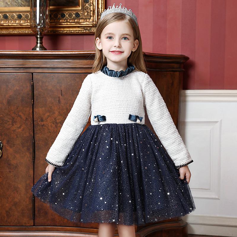 子供ドレス ピアノ発表会 結婚式 キッズ フォーマルドレス 長袖 子どもドレス ジュニアドレスネイビー ワンピース 110 1 130 140 150 新品 D Jane Errin 通販 Yahoo ショッピング