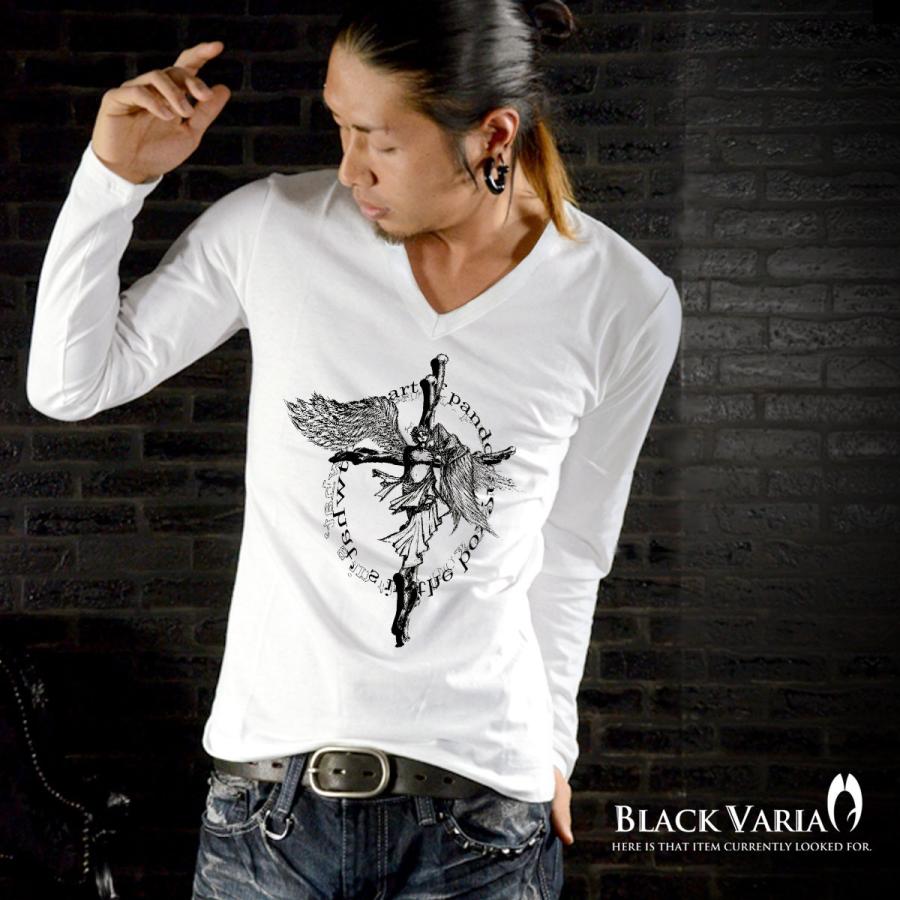 BLACK VARIA（ブラックバリア） BlackVaria Tシャツ Vネック クロス
