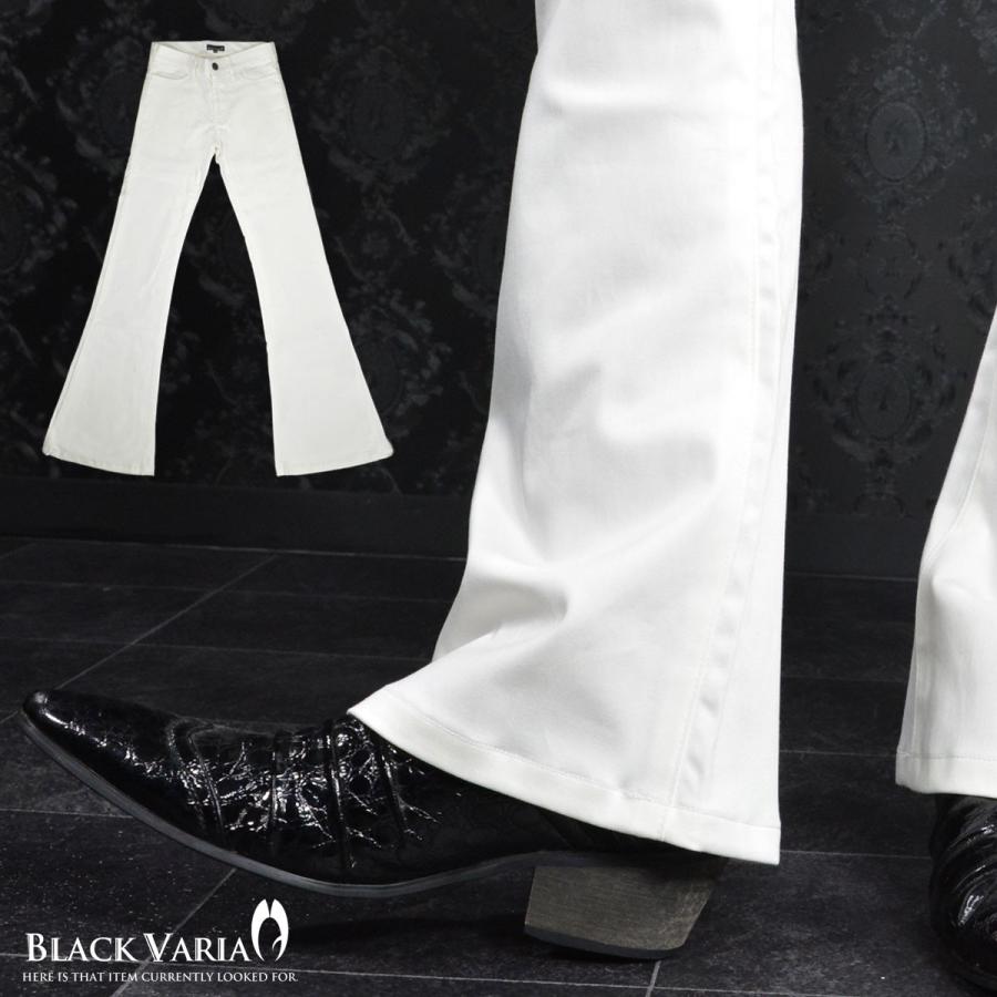 THEREDTHREADブーツカットパンツ　ブラック×ホワイトSサイズ AEROギャバブーツカットパンツ（スラックス）｜B.C STOCK（ベー