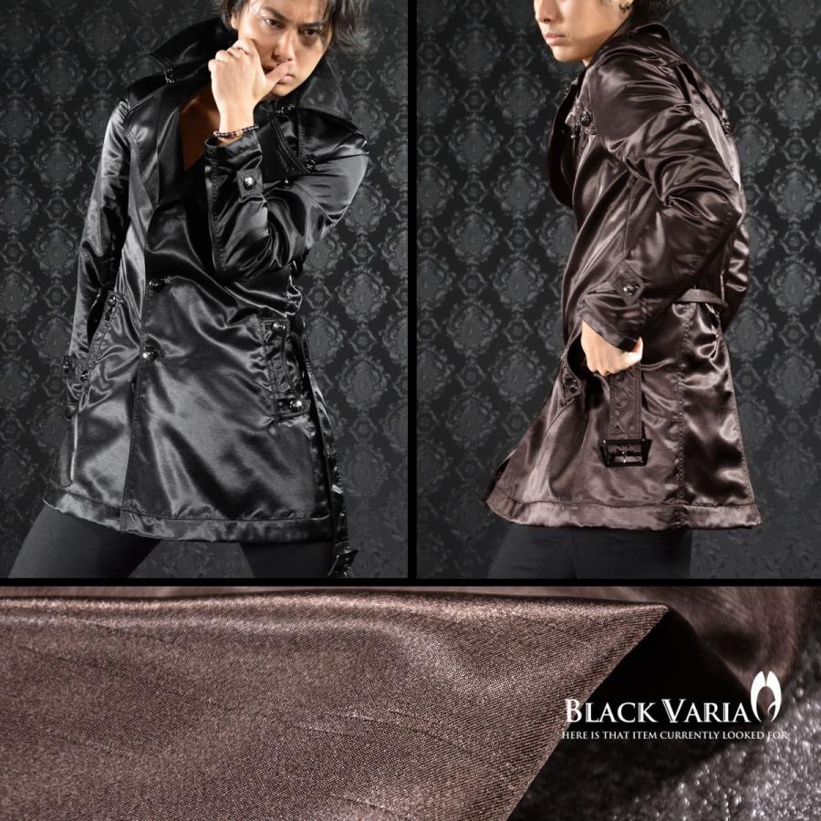 BLACK VARIA（ブラックバリア） トレンチコート シャンタン 光沢