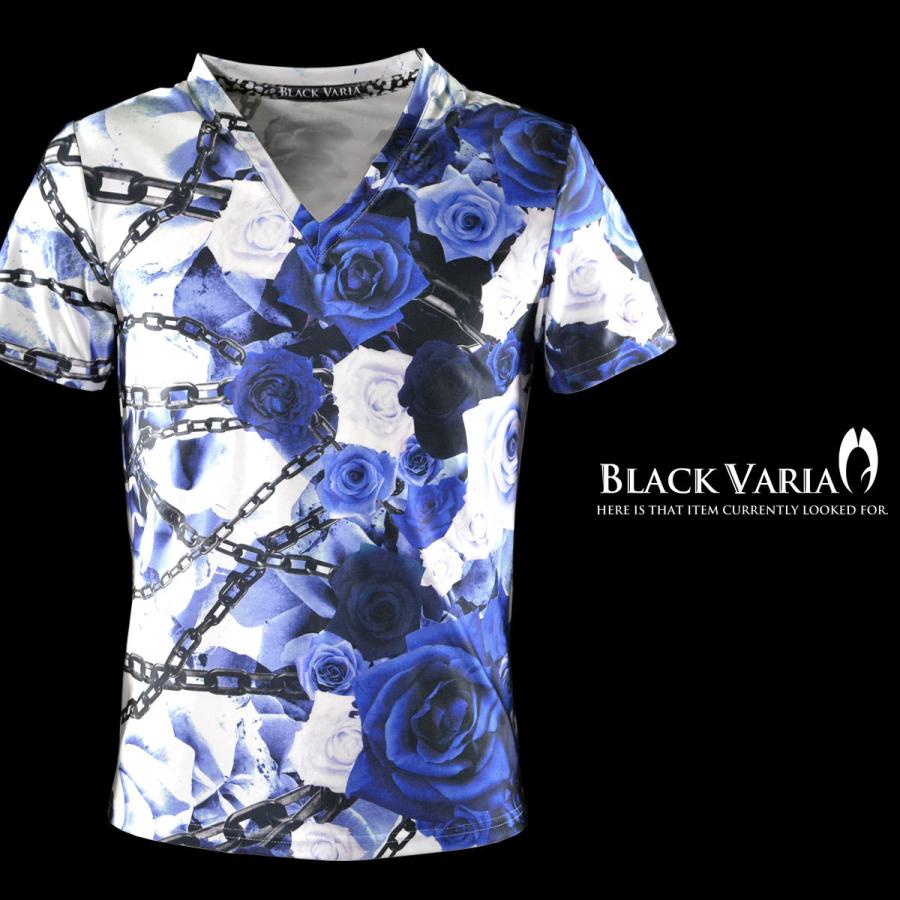 BLACK VARIA（ブラックバリア） BlackVaria Tシャツ 花柄 バラ柄 薔薇