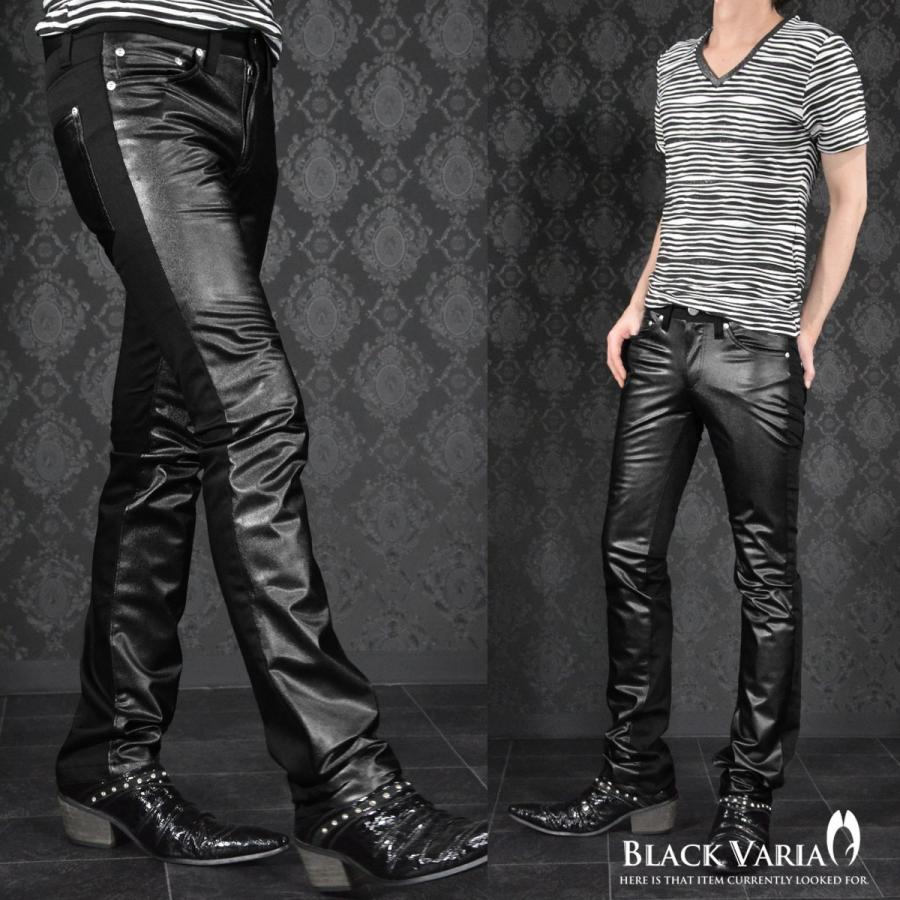 BLACK VARIA BlackVaria パンツ クレイジー サテン 合皮 PU