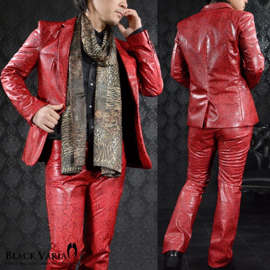 BLACK VARIA BlackVaria テーラードジャケット パイソン柄 PU BLACK VARIA BlackVaria テーラードジャケット パイソン柄 PU