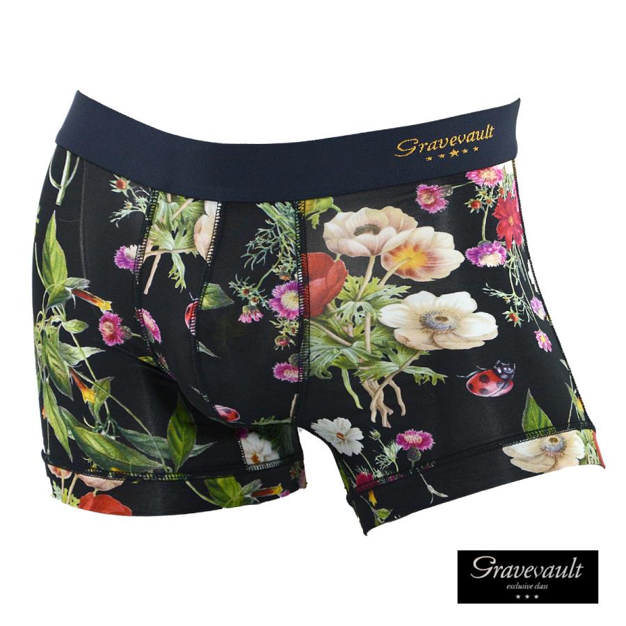 Gravevault グレイブボールト ボクサーパンツ ローライズ 花柄 ボタニカル柄 ショートボクサー パンツ 蝶 アンダーウェア 下着 メンズ ブラック黒 11 Tk Bk Black Varia 通販 Yahoo ショッピング