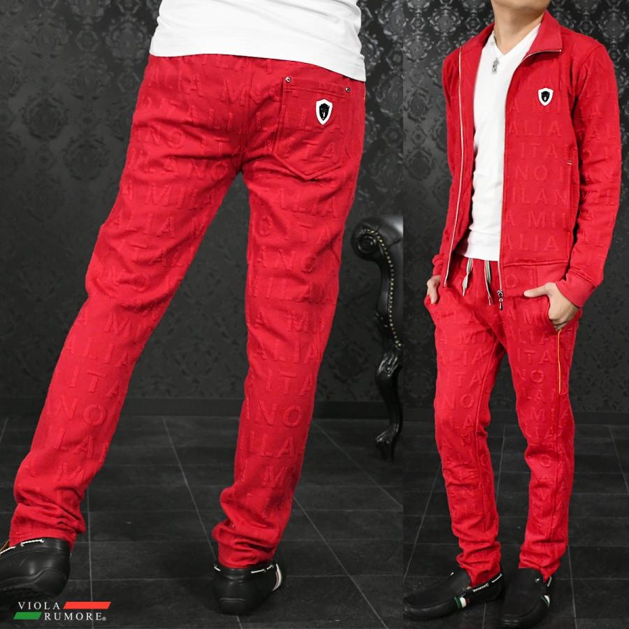 Viola ヴィオラ ビオラ スウェットパンツ ニット ジャガード ロゴ 無地 英字 ロングパンツ メンズ レッド赤 1a Vio Re Black Varia 通販 Yahoo ショッピング