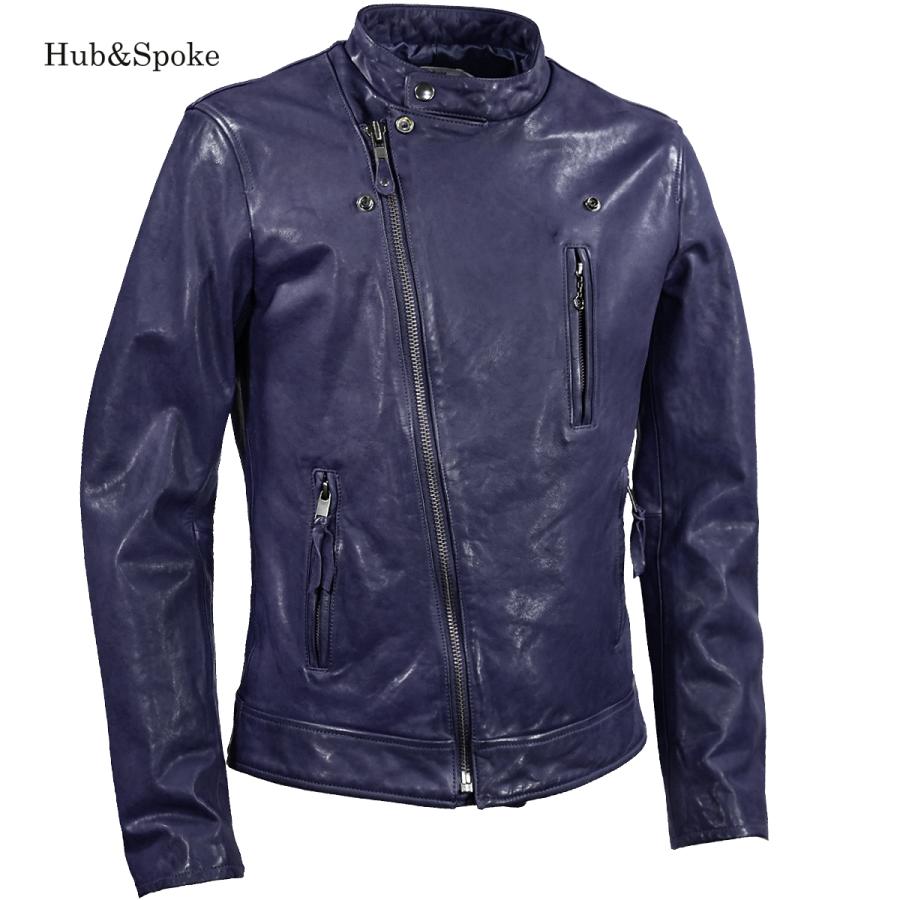 Hub&Spoke ライダース 本革 リアルレザー ダブルライダース Hub&Spoke ライダース 本革 リアルレザー ダブルライダース