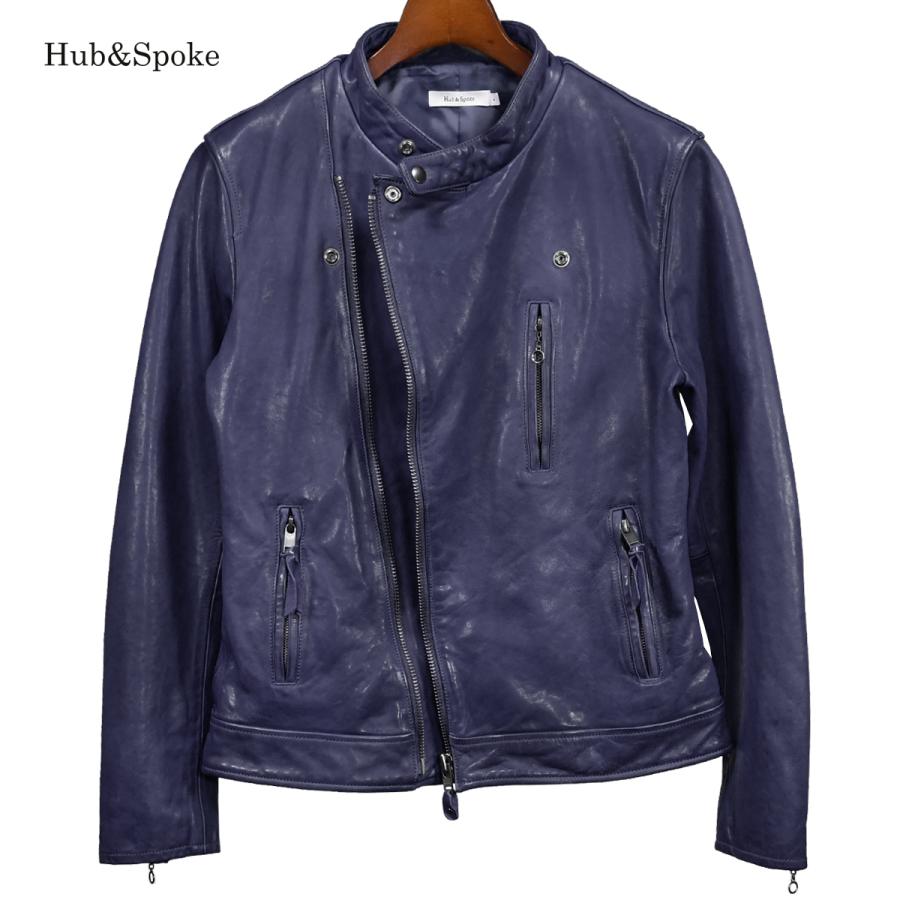 Hub&Spoke ライダース 本革 リアルレザー ダブルライダース Hub&Spoke ライダース 本革 リアルレザー ダブルライダース