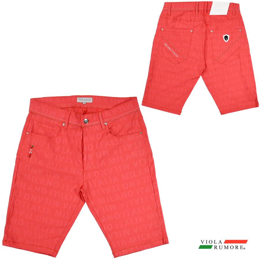 Xlのみ Sale Viola ヴィオラ ビオラ ショーツ ジャガード ショートパンツ ロゴ柄 ボトム Mens メンズ レッド赤 1405 Vio Re Black Varia 通販 Yahoo ショッピング