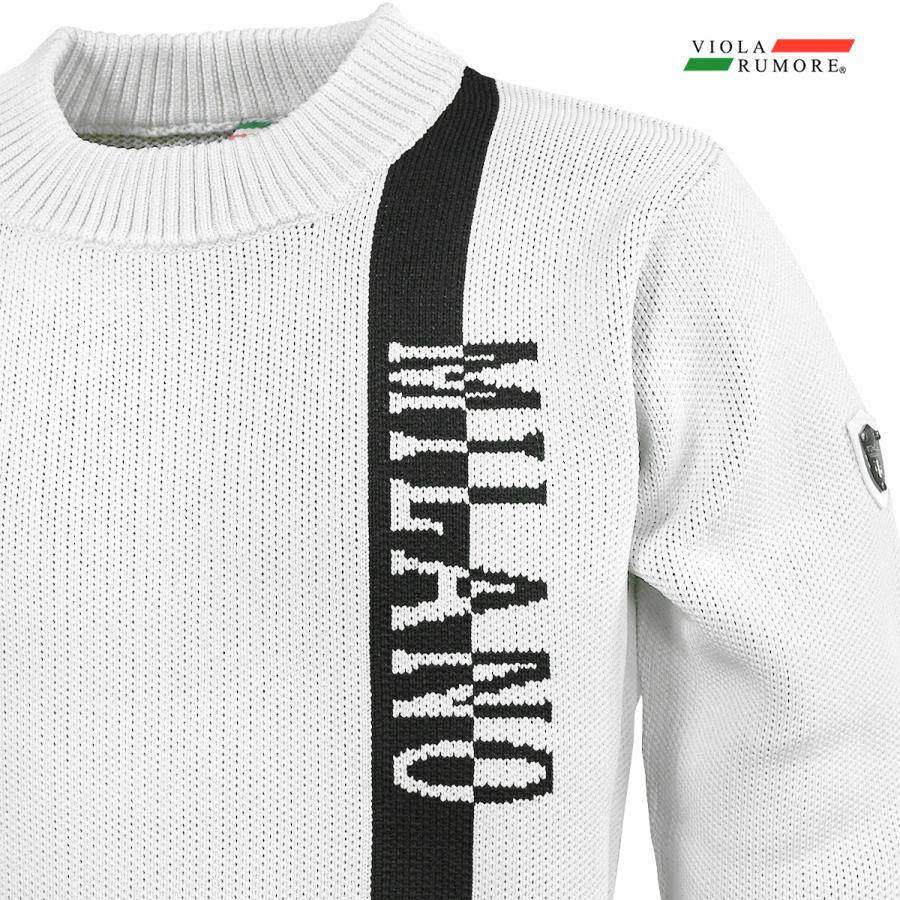 VIOLA rumoreセーター ニット クルーネック ジャガード 長袖