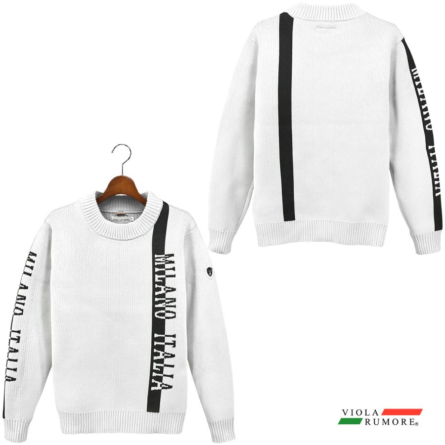 VIOLA rumoreセーター ニット クルーネック ジャガード 長袖