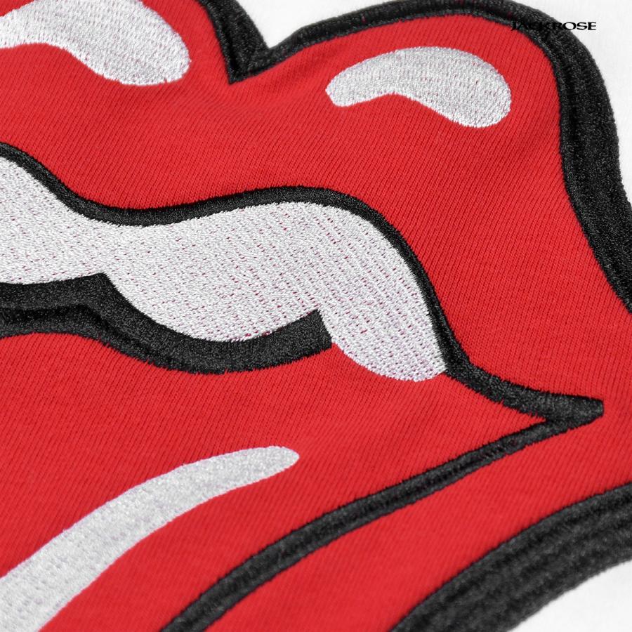 THE ROLLING STONES ローリングストーンズ Tシャツ 半袖 リップアンドタン パッチワーク クルーネック メンズ ロックバンド コラボTシャツ(ホワイト白) 523561｜mroutlet｜07