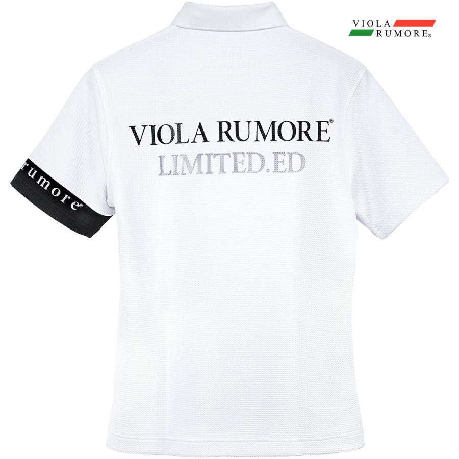 VIOLA rumore ヴィオラルモーレ ビオラ ポロシャツ 半袖 シートプリント バックプリント mens メンズ(ホワイト白) 42311｜mroutlet｜07