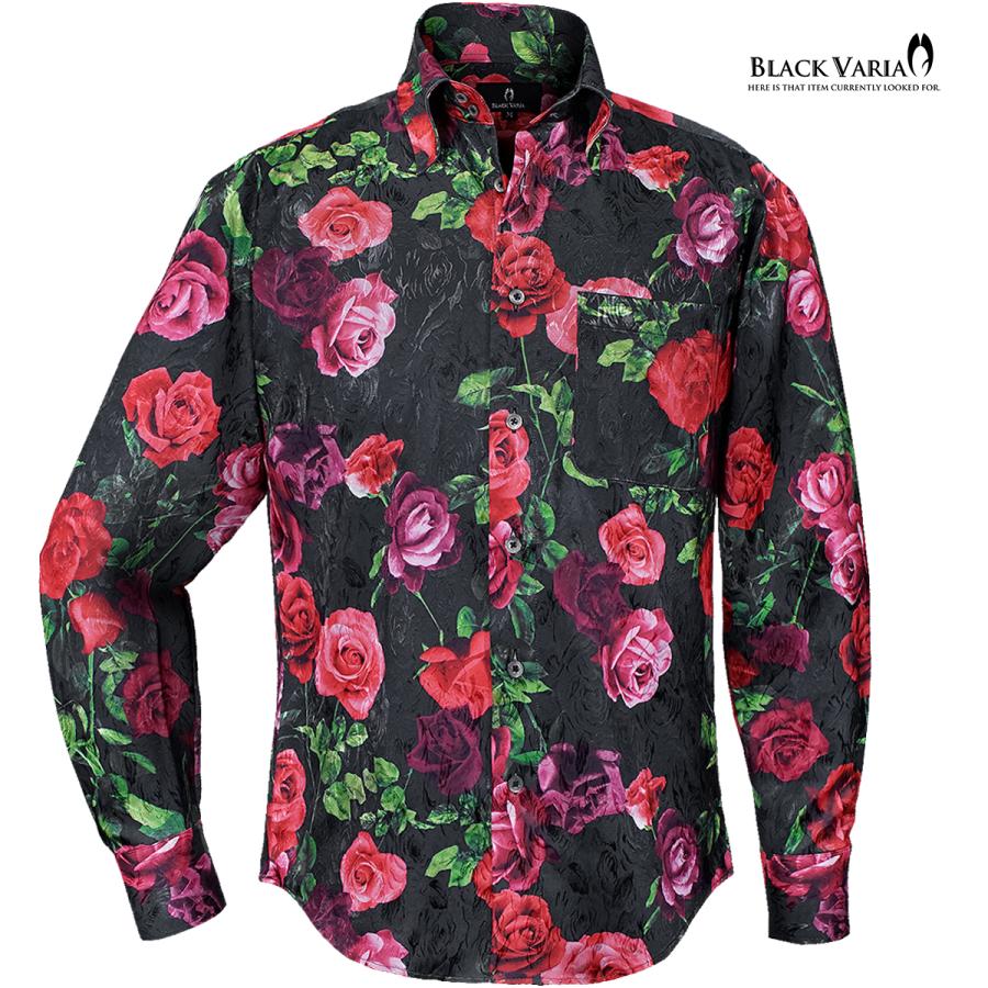 Amazon.co.jp: BlackVaria サテンシャツ ドゥエボットーニ 花柄 ドレス